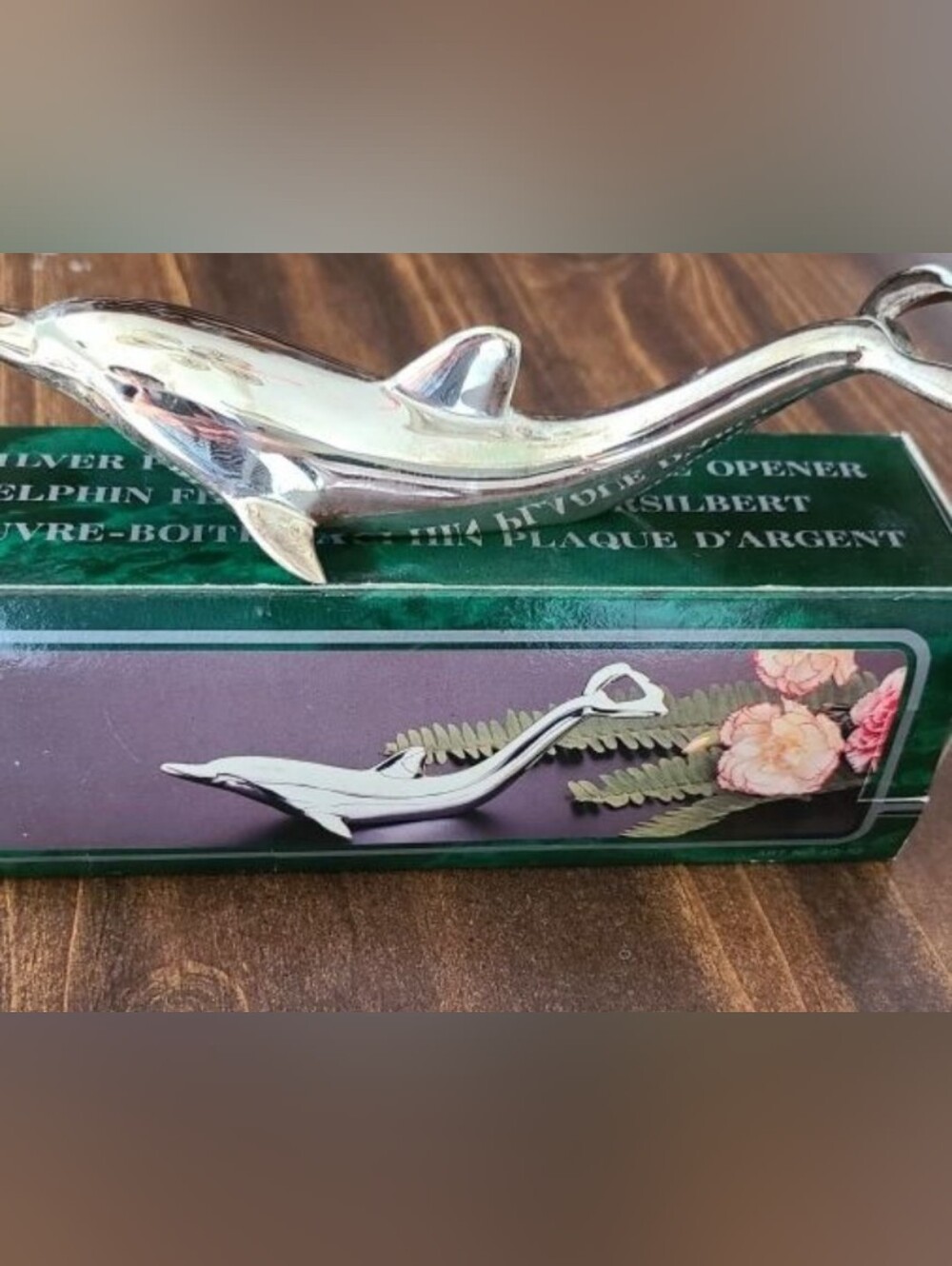 Bottle Opener Silver Plated Dolphin Bottle Opener 6.5 Length Twist Opener